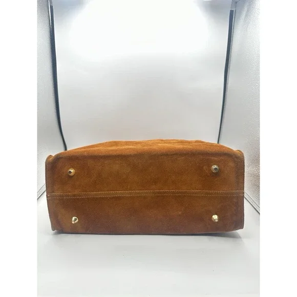 Clare V. Suede Brown Simple Tote Shoulder Bag - Picture 2 of 11